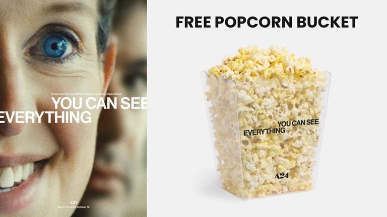 A24 Gives Away a Free Clear Popcorn Bucket With You Can See Everything Tickets