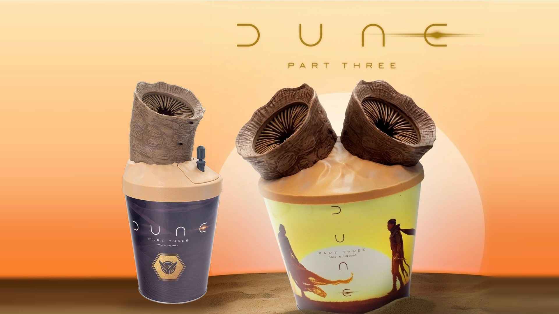 AMC's Dune: Part Three Popcorn Bucket Is for the Guys, and This Time It Has Two Holes