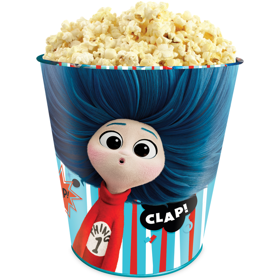 Thing 1 blanket topper cups Thing 1 tin Thing 3 Grippr and Thing 3 plush