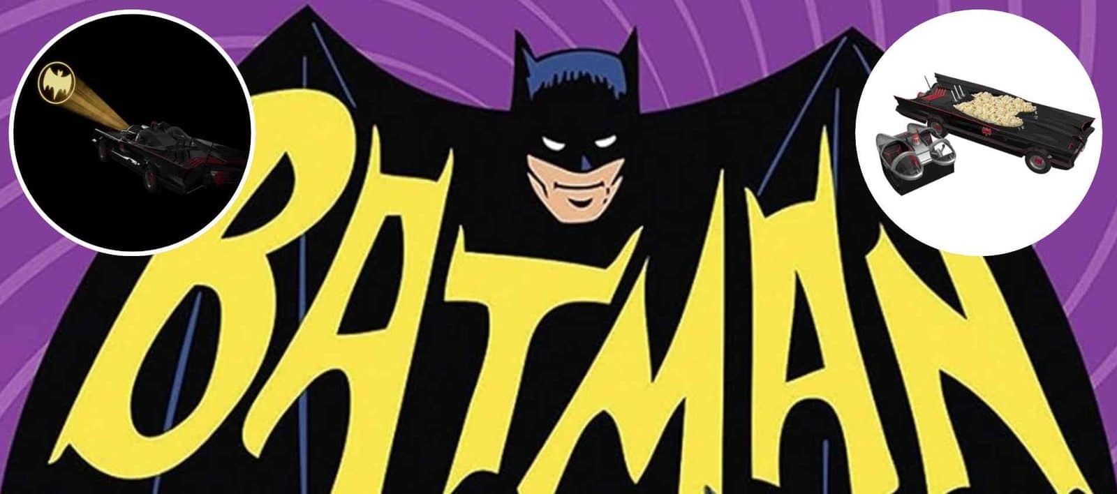 Cinemark 1966 Batmobile popcorn bucket with LED Bat Signal back on sale for 95 on the Cinemark Shop