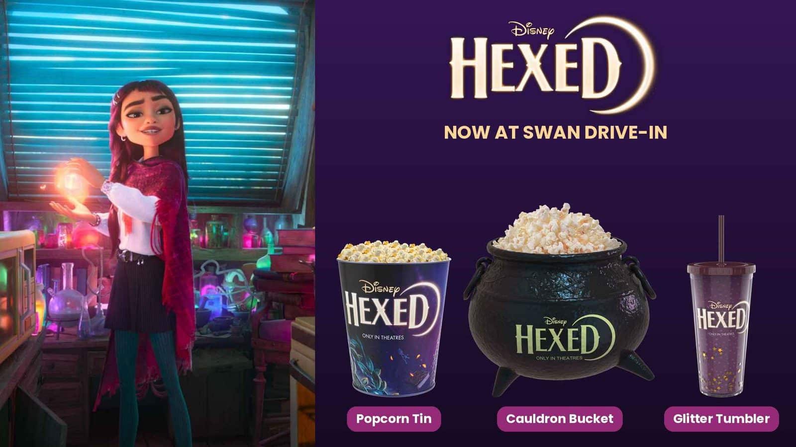Disney's HEXED Cauldron "Bucket" Popcorn Bucket Now on Sale at Swan Drive-In