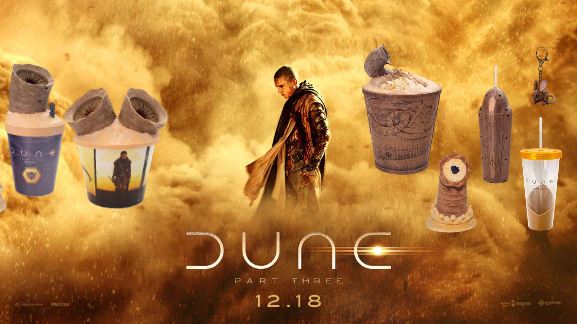 Dune: Part Three Popcorn Buckets Revealed: Copper Sandworm, Double Sandworm and Thumper Cup