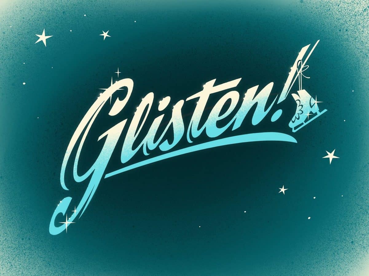Retro teal gradient poster style graphic with the word Question in cursive surrounded by stars and sparkles