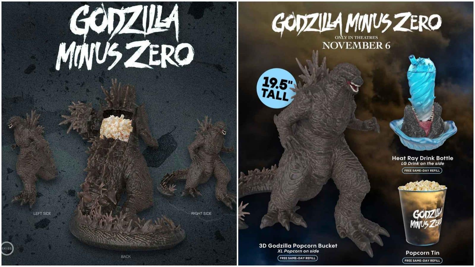 Godzilla Minus Zero Popcorn Buckets Are a Massive 195 Inches Tall and One Costs