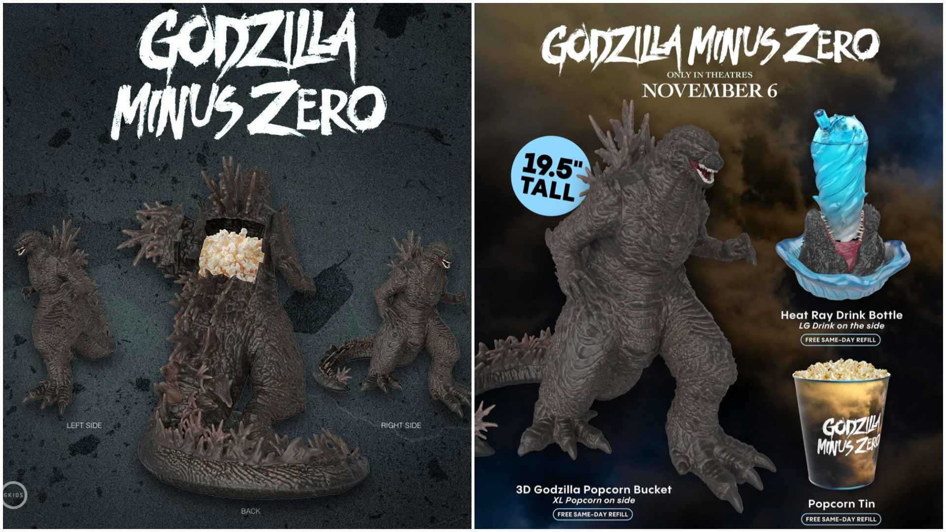 Godzilla Minus Zero Popcorn Buckets Are a Massive 19.5 Inches Tall, and One Costs $90