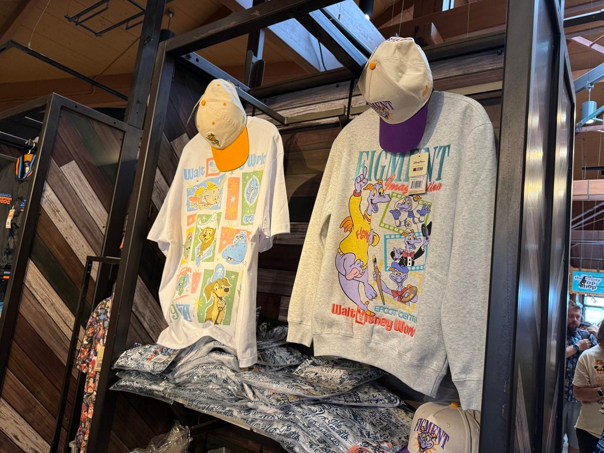 retro pieces Figment sweatshirt Figment hat Orange Bird hat Retro Attractions Walt Disney World 1971 tote bag