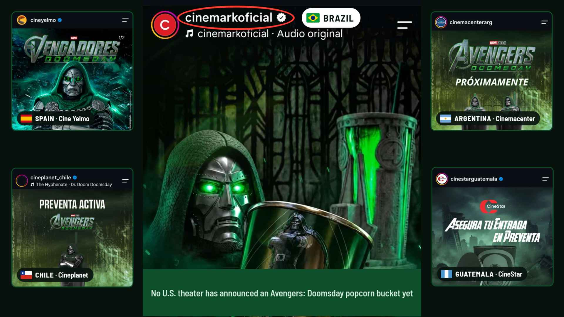 No U.S. Theater Has Announced an Avengers: Doomsday Popcorn Bucket Yet