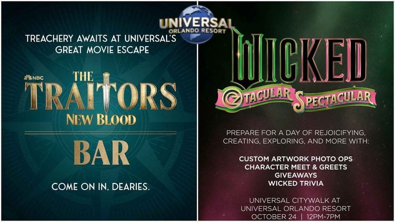 Universal CityWalk Adds Wicked Fan Event and The Traitors: New Blood Themed Bar