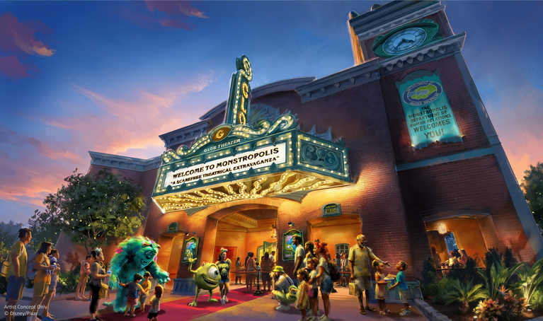 Welcome to Monstropolis Concept Art Updated With New Glob Theater Lobby at Hollywood Studios
