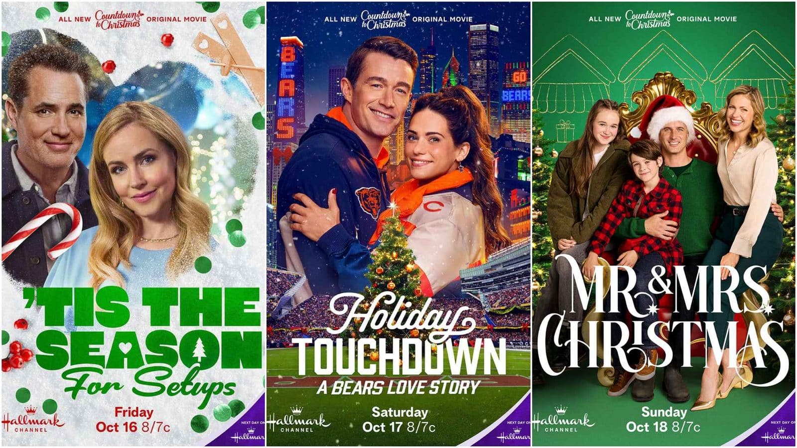 Holiday Touchdown A Bears Love Story Leads Hallmarks Countdown to Christmas Opening Weekend