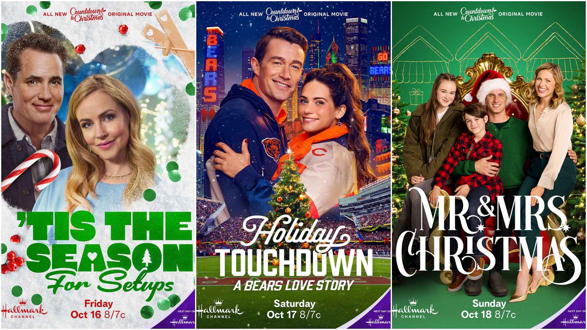 Holiday Touchdown: A Bears Love Story Leads Hallmark’s Countdown to Christmas Opening Weekend